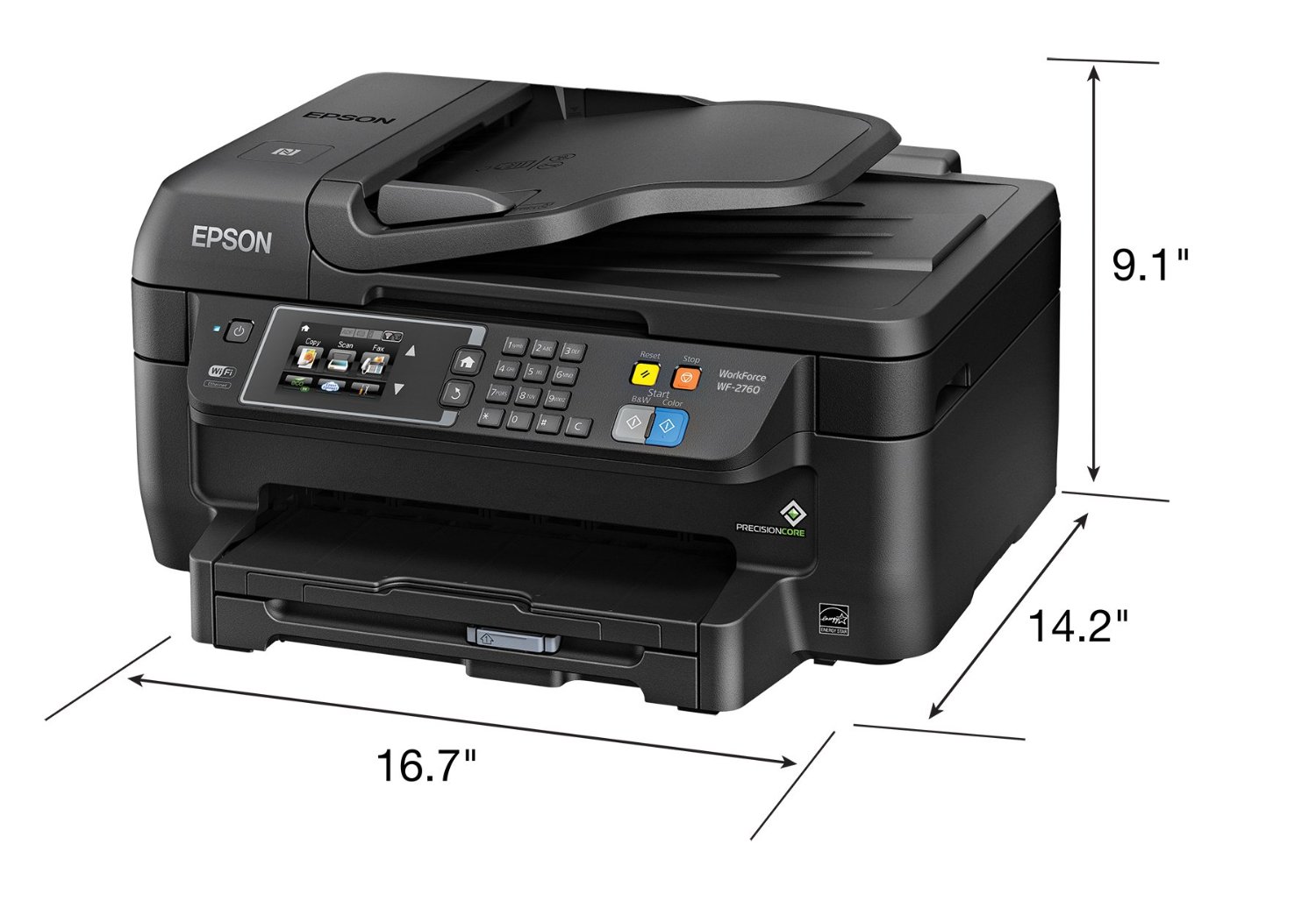 Epson WorkForce WF-2760 All-in-One Wireless Color Printer With Scanner ...