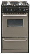 TNM130R Professional Series 20" Slide-In Gas Range With Manual Clean Electronic Ignition and Low Backguard: Stainless...
