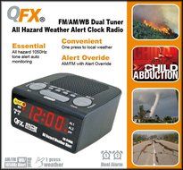 QFX CR-91NOA All Hazard Weather Alert Clock Radio AM/FM N2