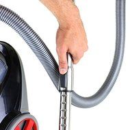 Ovente Cyclonic Bagless Vacuum with Automatic Cable Rewinder and 360 Hose Swivel Feature