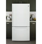 GE White Bottom Freezer Refrigerator N4