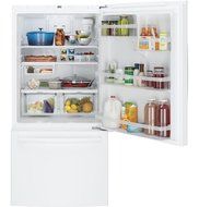 GE White Bottom Freezer Refrigerator N6