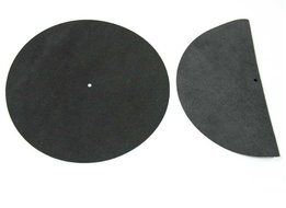 Audiophile Black Suede Leather Record Player Turntable Mat N2