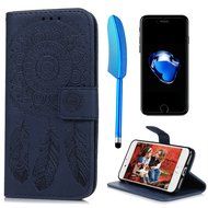 iPhone 7 Case (4.7 inch) - Wallet Folio Flip Embossed Campanula PU Leather Case with Stand Card Slots Slim Fit...