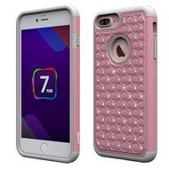 iPhone 7 Plus Case, [5.5 Inch] by HLCT, Soft Interior Silicone Bumper &amp; Hard Shell Solid PC Back, Shock-Absorption... N40