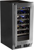 Marvel MP15WSF3LP Professional Single Zone Wine Cellar Panel Ready Overlay Door, 15", Black