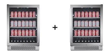 Avallon 152 Can + 152 Can Built-In Side-by-Side Beverage Cooler