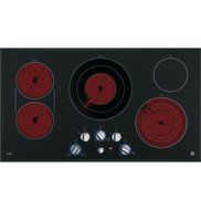 GE Cafe CP9536SJSS 36" Built-in Electric Cooktop with Five Elements Knob Controls Stainless Steel Clad Aluminum... N5