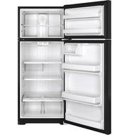 Ge REFRIGERATORS 1029631 Energy Star 17.5 Cu. ft. Top Freezer Refrigerator, Black, 67 3/8 x 32 1/2 x 28", Reversible...