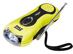 PYLE PSDNL12YL Multi Function Hand Crank LED Lantern with AM/FM Radio