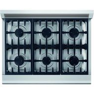 DCS RDV366L Professional 36" Stainless Steel Slide-In Dual Fuel Sealed Burner Range - Convection N5