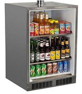 Marvel MO24BSSMRS Outdoor Mobile Beer Dispenser, Single Tap, Solid Door, Right Hinge, 24", Stainless Steel N4