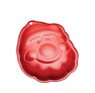 Kitchen Craft Carbon Steel Non-Stick Santa Baking Pan, Red