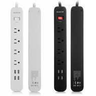 2-Pack ISELECTOR 4-Outlet Surge Protector Power Strip with 4 USB Charging Ports N2