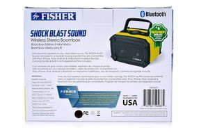 Fisher Waterproof Wireless Stereo Boombox, Bluetooth Enabled, Built-In Microphone, Shockproof and Dustproof Ultra-Portable... N2