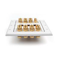 TNP Home Theater Wall Plate - 3-Gang 7.2 Surround Sound Distribution w/ Premium Gold Plated Copper Banana Binding... N3