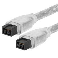 Cmple - 9 PIN/ 9PIN BETA FireWire 800 - FireWire 800 Cable - 6FT, CLEAR
