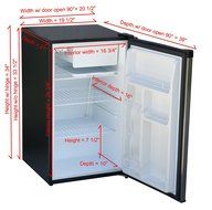 SPT 4.4 Cubic Feet Compact Refrigerator in Stainless Steel, Energy Star N2