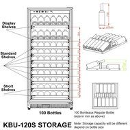 KingsBottle PRO Series 25 Bottle Single Zone Wine Cooler, Black N40