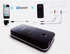 CyberBlue BSH22B Bluetooth Wireless Music Partner Music Receiver (Black) N8