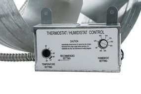 iLIVING Newest Automatic Gable Mount Attic Ventilator Fan with Adjustable Thermostat and Humidistat