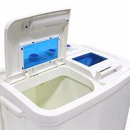 GHP Semi-Automatic Wash &amp; Spin White Twin Tub Laundry Washing Machine w Spinner N3