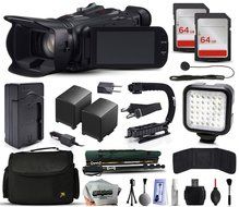 Canon XA25 Professional Camcorder Video Camera + 128GB Memory + Charger with Car/Euro Adapter + Action Stabilizer...