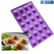 Allforhome (TM) 24 Cavity Mini Half Ball Sphere Silicone Candy chocolate Mold Half Ball Ice Cube Tray Baking Pan... N2