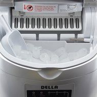 Della Portable Ice Maker Easy-Touch Buttons 26lb Per Day Countertop Machine 3 Selectable Cube Sizes -Silver N7