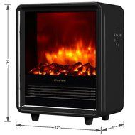 PuraFlame Octavia White 12 inch Portable electric Heater, Eco freindly, 1500W N4