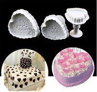 SNW Love Embossing Dies Printing Tools Fondant Mold Soap Silicone Bakeware Chocolate Mold Cake Decoration,3 Sets N2