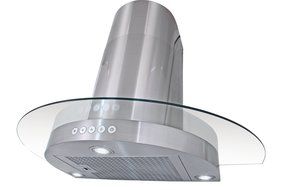 FIREBIRD 30" Wall Mount Stainless Steel Tempered Glass Wall Mount Powerful Push Button Control Kitchen Vent Fan... N2