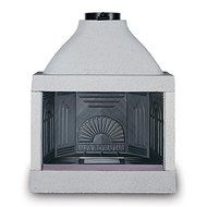 Masonry Wood Burning Cast Iron Fireplace "Ghisafort Centone" N2