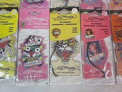 10-PACK ASSORTMENT ED HARDY HANGING CAR AIR FRESHENER PEACH STRAWBERRY LEMON ETC N2