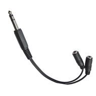 VIMVIP 6.35mm 1/4 TRS Stereo Male to Dual 2 x 3.5mm Stereo Female Adapter Splitter Cable