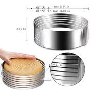 Jiaruo Adjustable Stainless Steel Mould Layer Cake Mold Slicer Kit N2