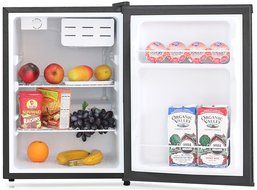 Daewoo - 2.4 Cu. Ft. Compact Energy Star Refrigerator w. Chiller - Spotless Steel N2