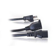 C2G / Cables To Go 29811 16 AWG 1-to-2 Power Cord Splitter (3 Feet, Black)