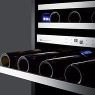 Summit CL24WC2 24" 5.4 cu. ft. Capacity Built-In Wine Cellar with Reversible Door Digital Thermostat White LED... N5