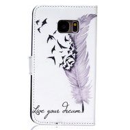 UNEXTATI Galaxy S7 Edge Case, Premium Wallet Case with Black Cover, Card Slot, Kickstand Function, Magnetic Closure... N30