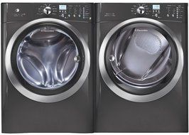 Electrolux Titanium Front Load Laundry Pair with EIFLS60LT 27" Washer and EIMED60LT 27" Electric Dryer in Titanium