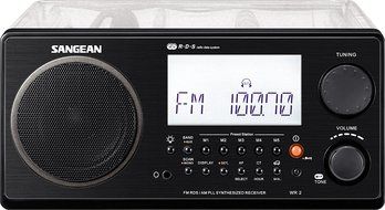 Sangean All in One AM/FM Alarm Clock Radio with Large Easy to Read Backlit LCD Display (Black) N9