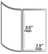1 Inch Core - 3.5 x 1.5 Zebra Compatible Direct Thermal Labels 50 Rolls for Zebra Desktop Printer GC420d GC420t... N2
