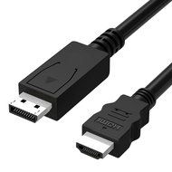 Fosmon 6FT DisplayPort (Male) to HDMI (Male) 6 ft Cable for PCs to an HDTV, monitor, or projector with HDMI port...