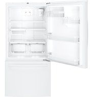 GE White Bottom Freezer Refrigerator N7