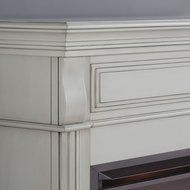 Duluth Forge Full Size Electric Fireplace - Remote Control, Antique White Finish N2