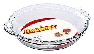 Marinex Glass Fluted Pie Dish, 9-Inch