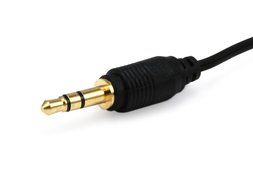 Monoprice 106753 2.5-Feet Retractable Audio Cable - Black