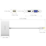 [Upgraded Version 4K] AIFFECT 2 in 1 Mini DP to HDMI &amp; VGA 4K Adapter Cable ( Compatible with Thunderbolt ) for... N4
