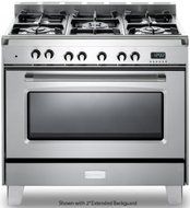 Verona VCLFSGG365SS 36&quot; Classic Gas Range with 4 cu. ft. Convection Oven, 5 Sealed Gas Burners in Stainless Steel